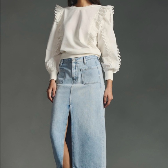 NWT Anthropologie Ruffle-Sleeve Top - Picture 3 of 5